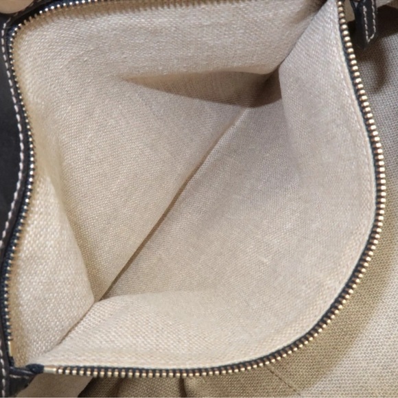 Authentic GUCCI Flora BLACK Canvas Leather Tote Bag - Picture 8 of 8